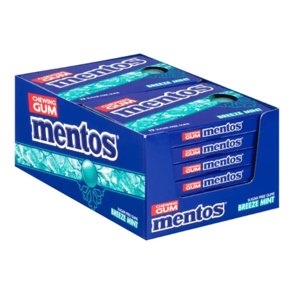 3x Mentos Kauwgom Breeze Mint 12 x 12 stuks