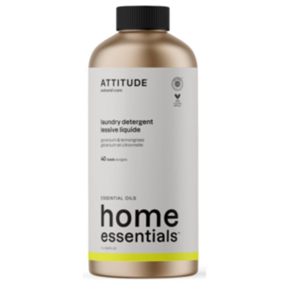 6x Attitude Wasmiddel Geranium Lemongrass 40 Wasbeurten 1000 ml