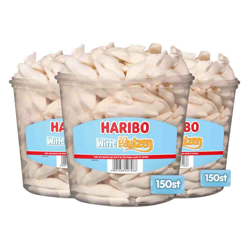 3x Haribo Witte Muizen 150 stuks