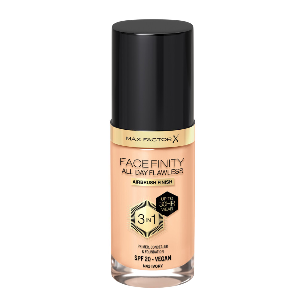 2x Max Factor Facefinity All Day Flawless Foundation N42 Ivory 34 ml