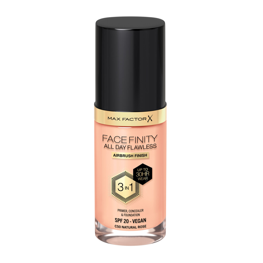 1+1 gratis: Max Factor Facefinity All Day Flawless Foundation C50 Natural Rose 34 ml