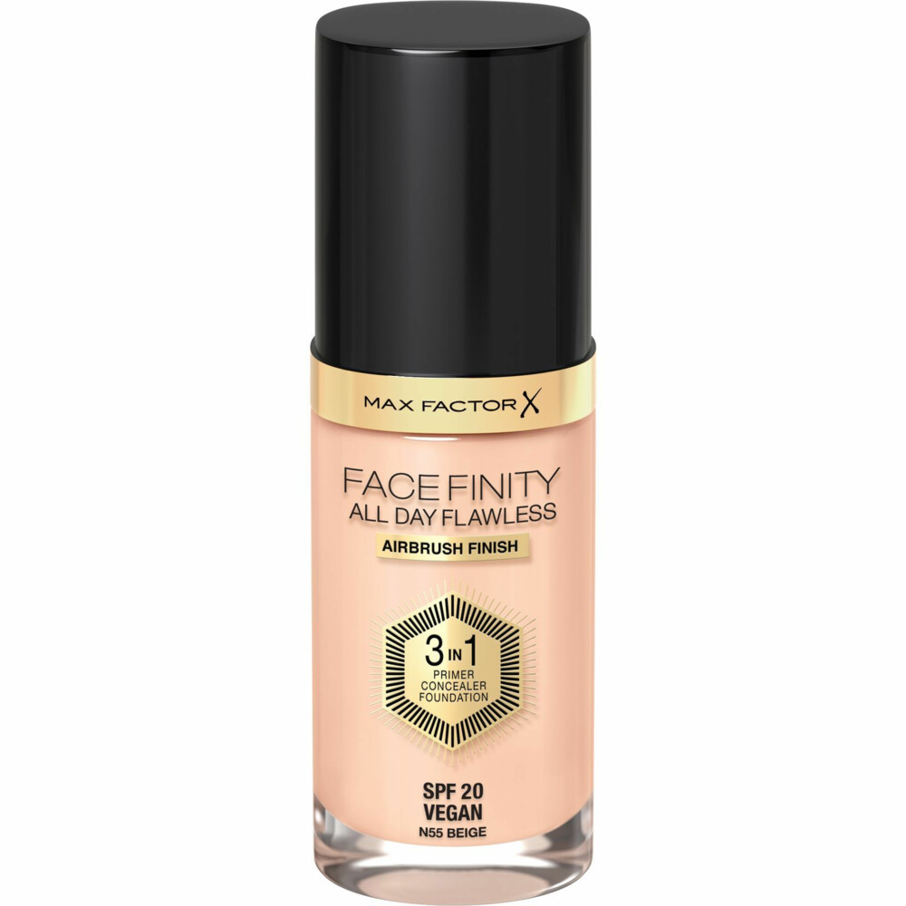 1+1 gratis: Max Factor Facefinity All Day Flawless Foundation N55 Beige 34 ml