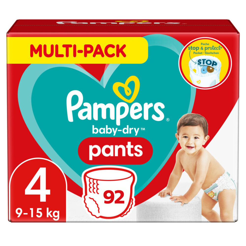 4x Pampers Baby Dry Luierbroekjes Maat 4 (9-15 kg) 23 stuks