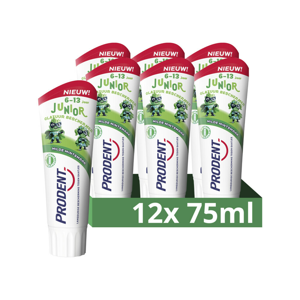 12x Prodent Tandpasta Junior 6+ Glazuur Beschermer 75 ml
