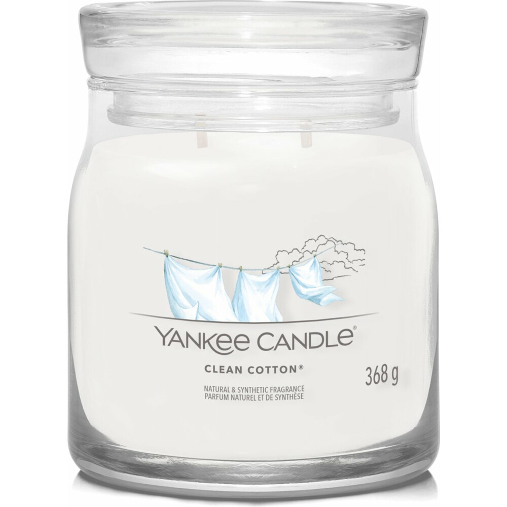 Yankee Candle Geurkaars Medium Jar Clean Cotton 368 gr