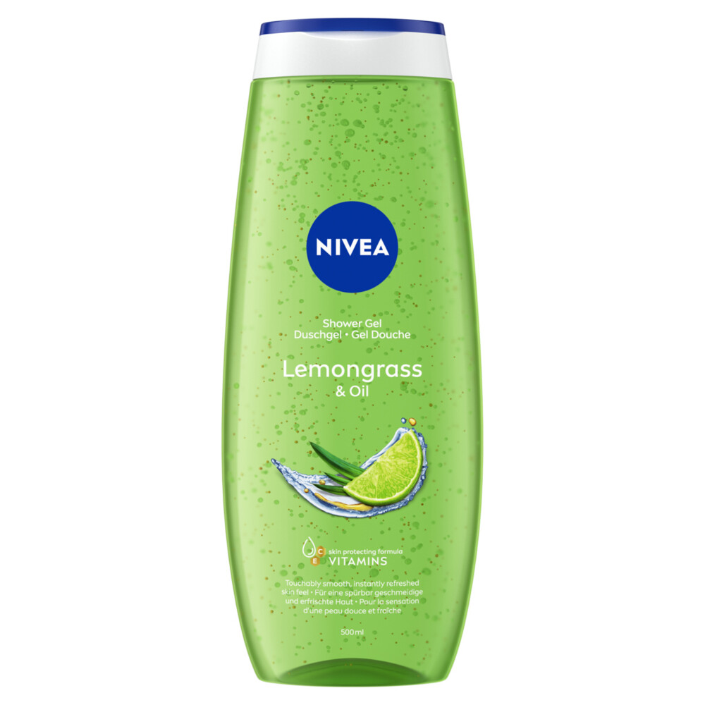 6x Nivea Douchegel Lemongrass&Oil Care 500 ml