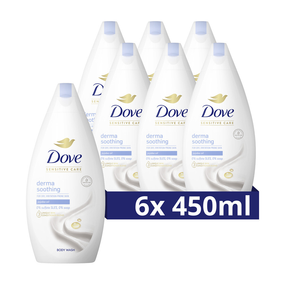 6x Dove Douchecreme Derma Soothing 450 ml