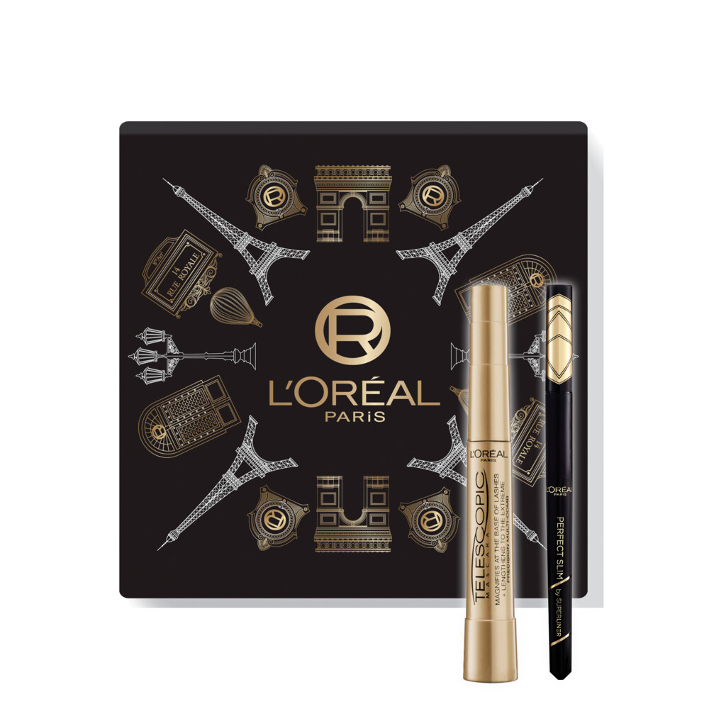 L'Oréal Geschenkset Telescopic Classic Mascara&Superliner Perfect Slim Zwart 2 stuks