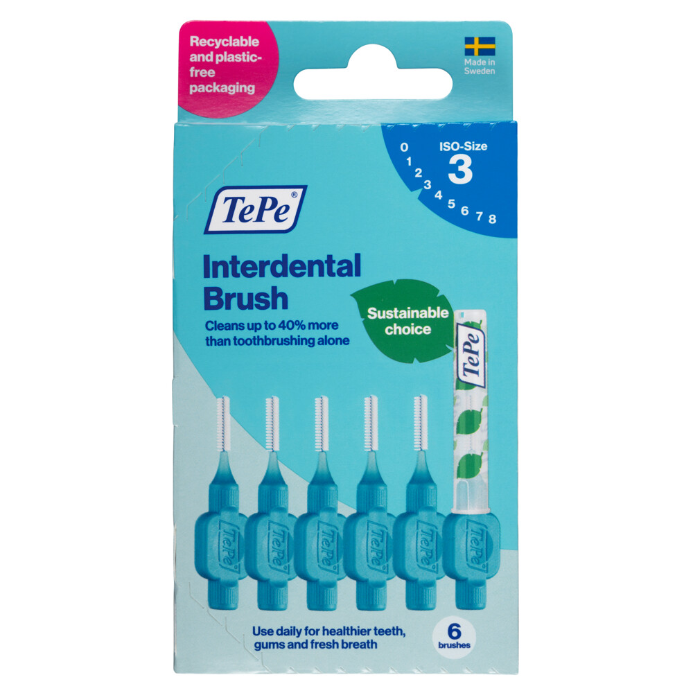 6x TePe Interdentale Ragers Original 0,6 mm Blauw 6 stuks