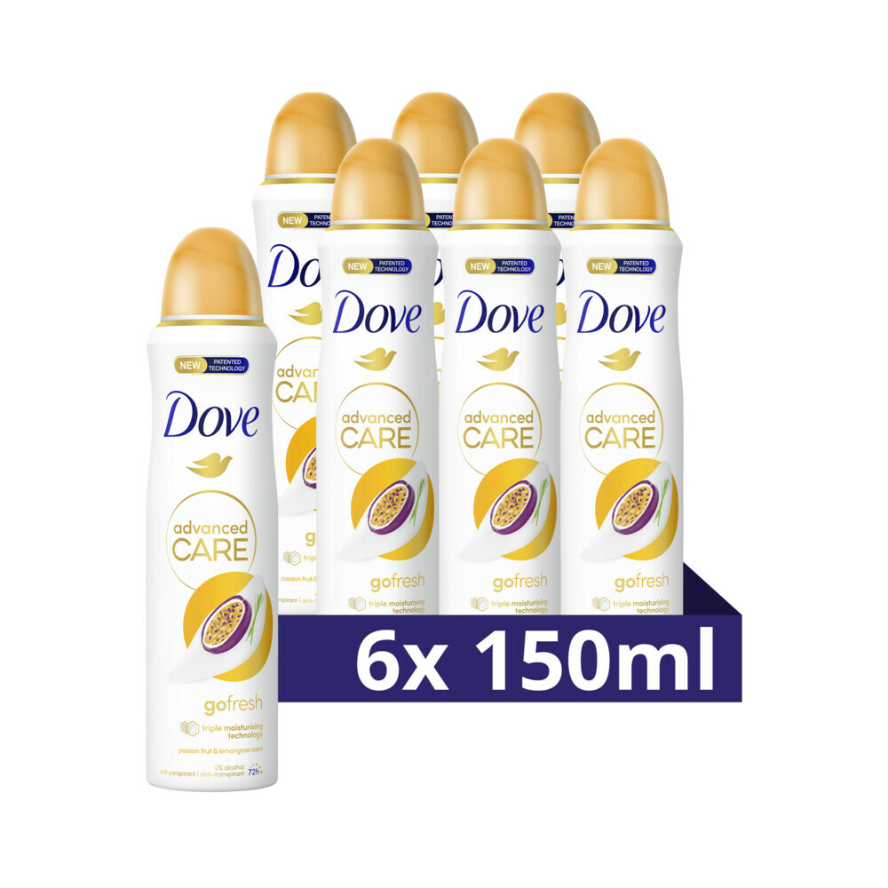 6x Dove Deodorant Spray Passievrucht&Citroengras 150 ml