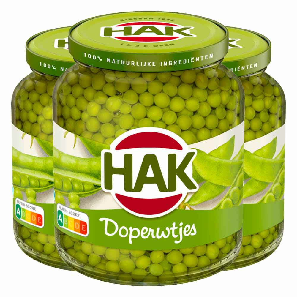 3x Hak Doperwtjes Extra Fijn 350 gr