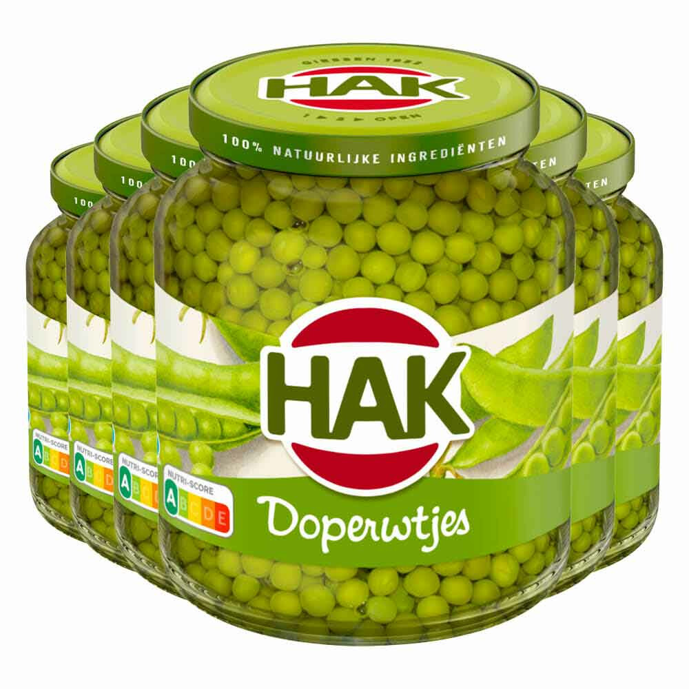 6x Hak Doperwtjes Extra Fijn 350 gr