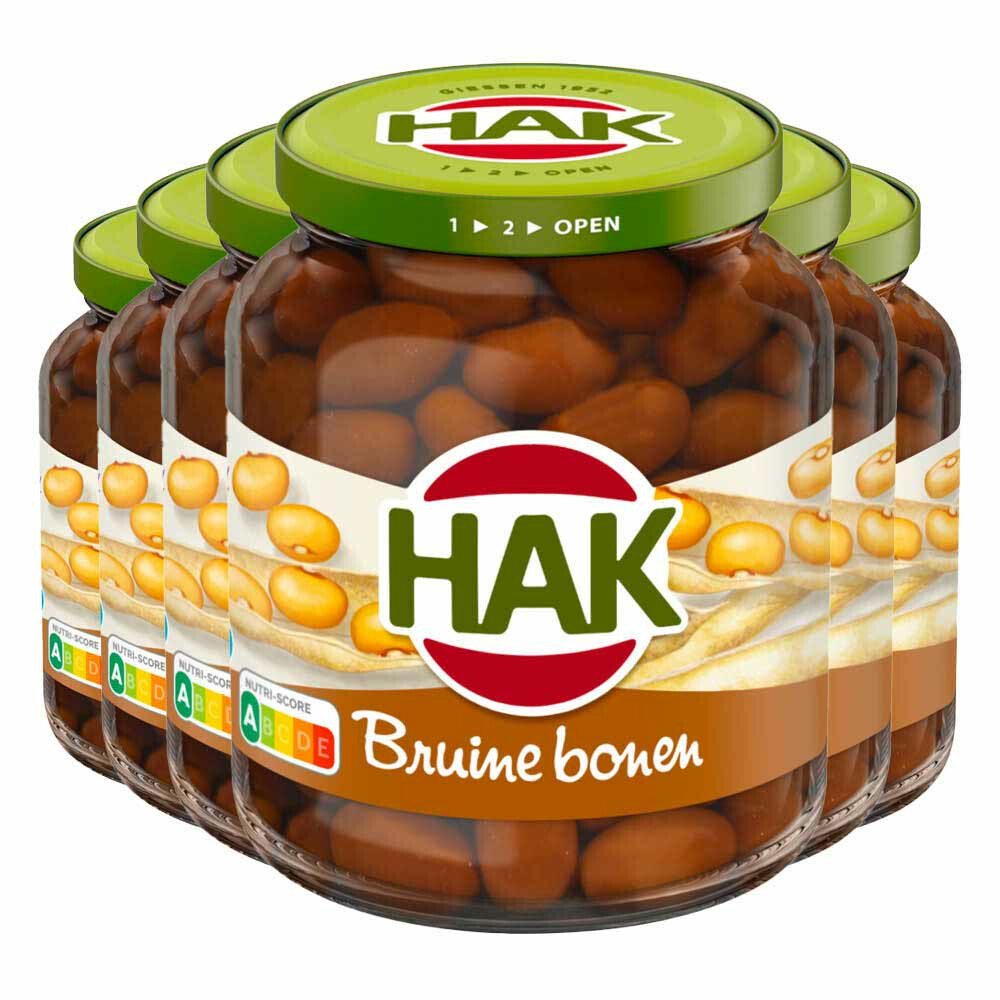 6x Hak Bruine Bonen Uit Zeeland 370 gr