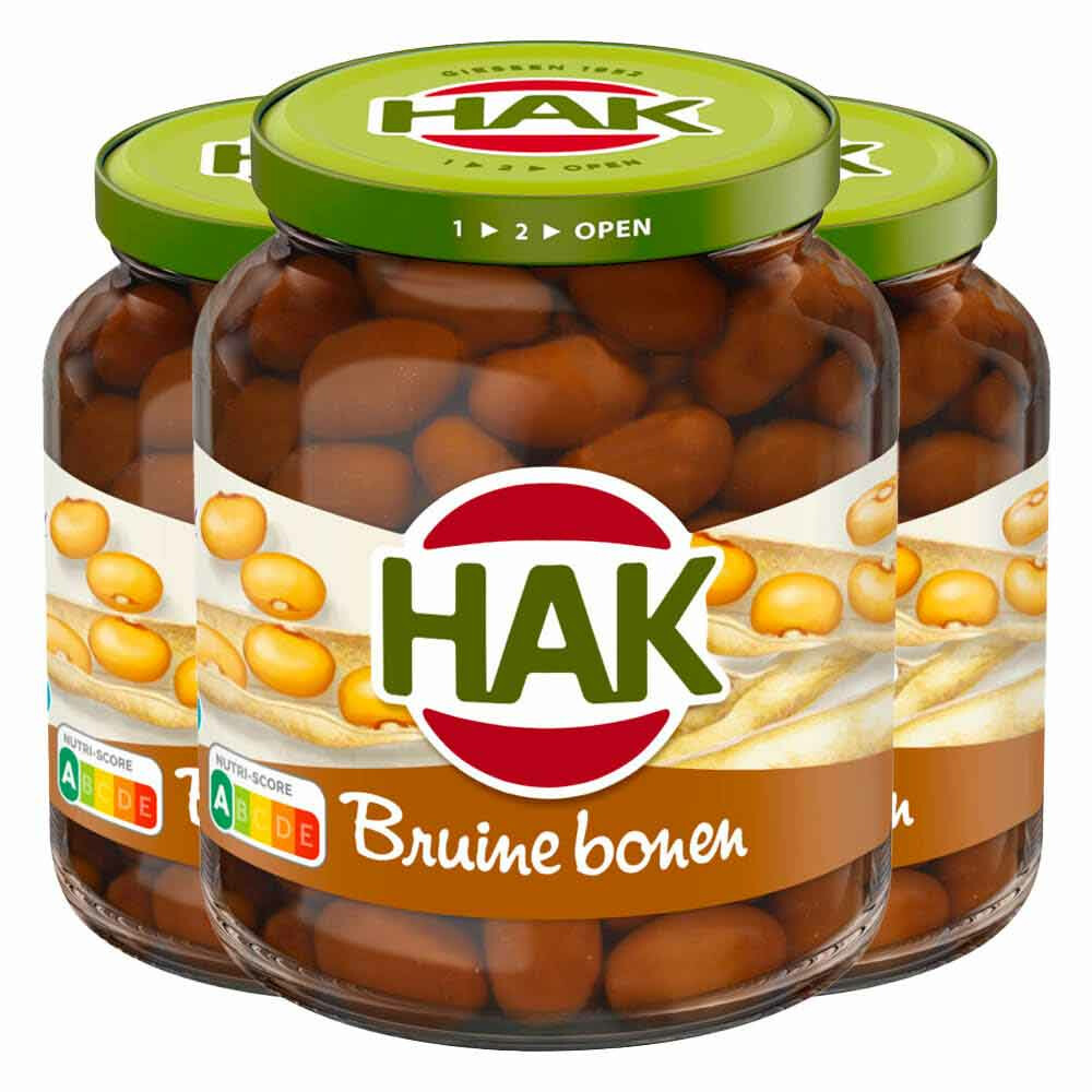 3x Hak Bruine Bonen Uit Zeeland 720 gr