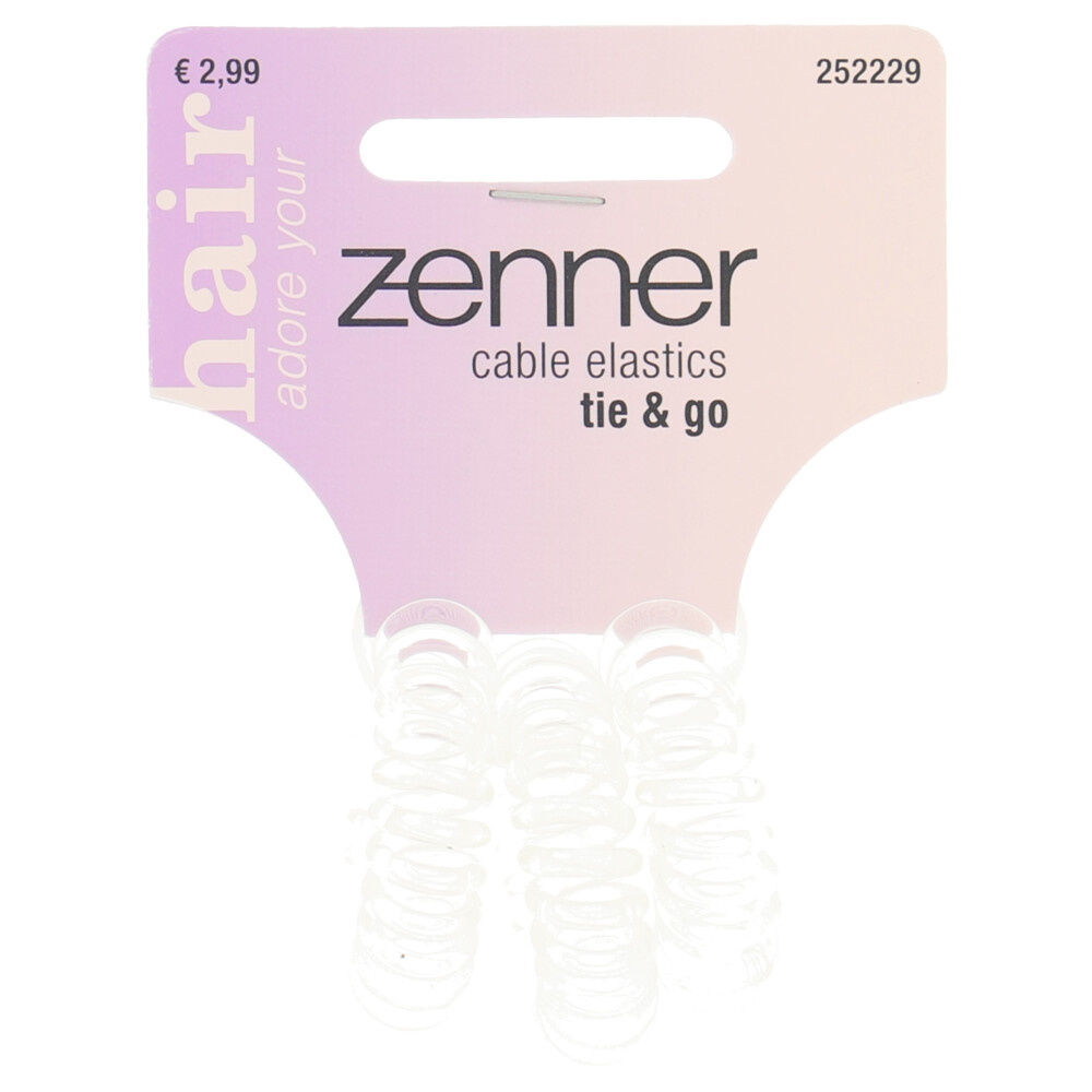 Zenner Kabelelastiek Transparant Small 3 stuks