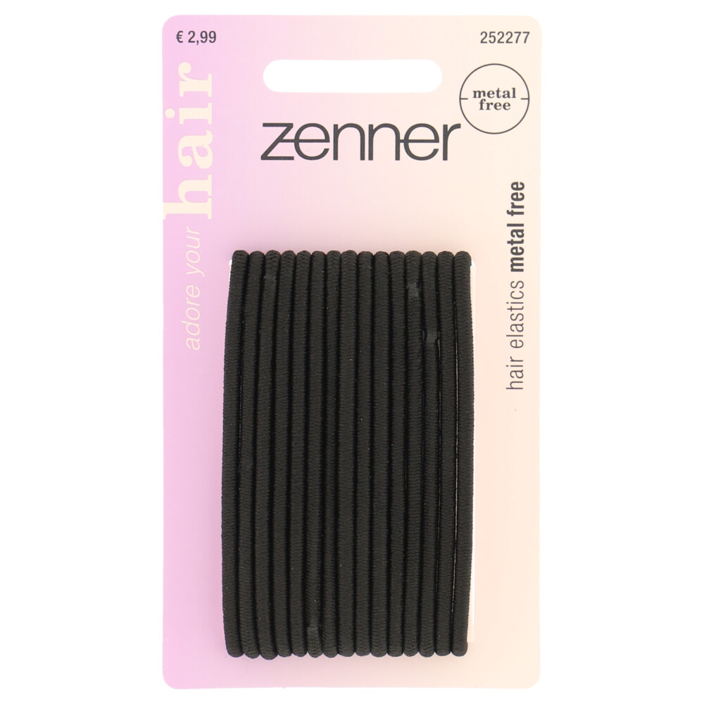 Zenner Elastieken Metal Free Zwart 15 stuks