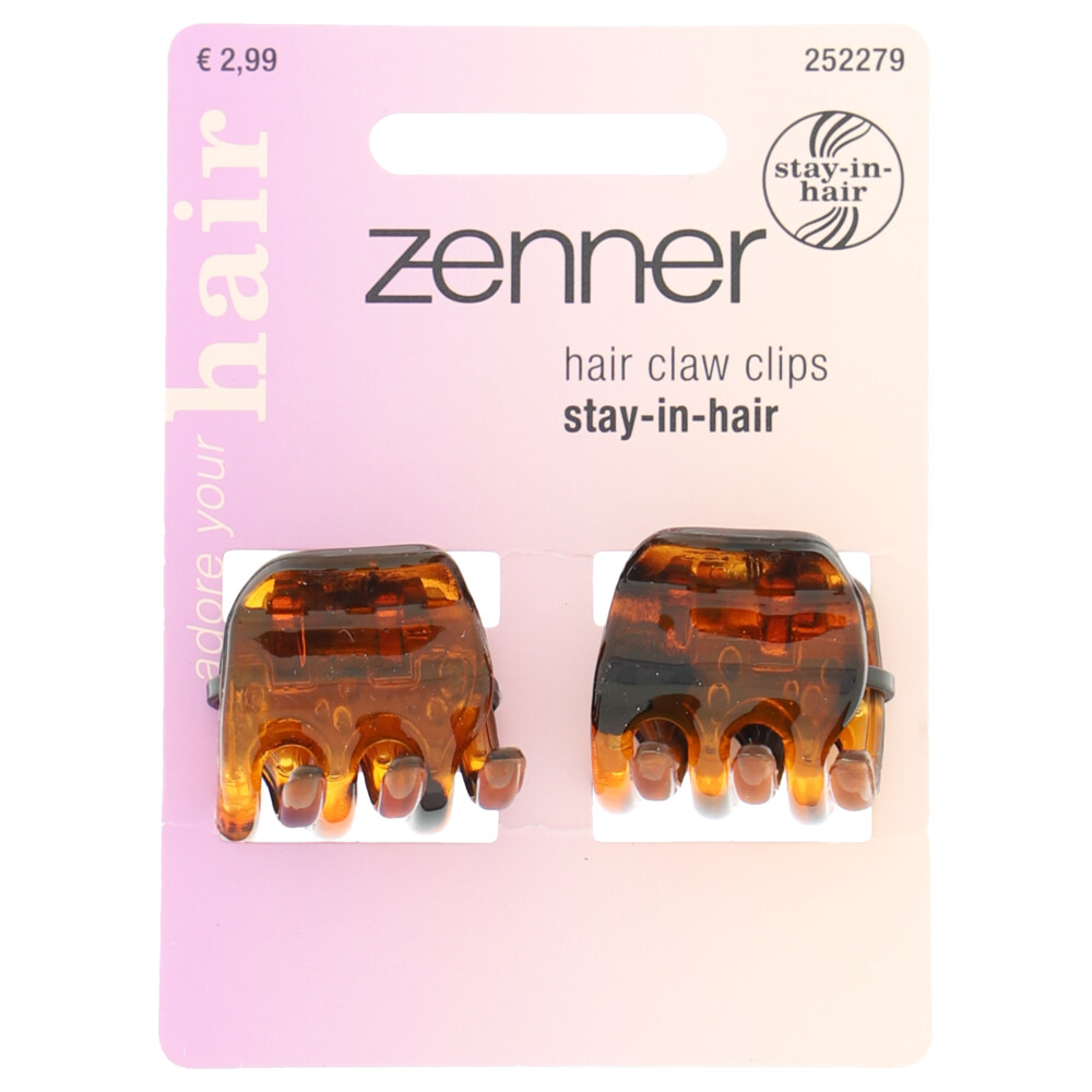 Zenner Haarklemmen Stay in Hair Bruin 2 stuks