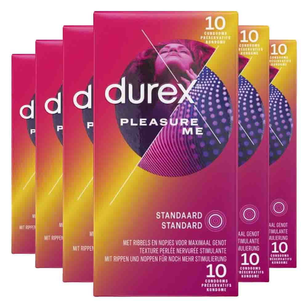6x Durex Condooms Pleasure Me 10 stuks