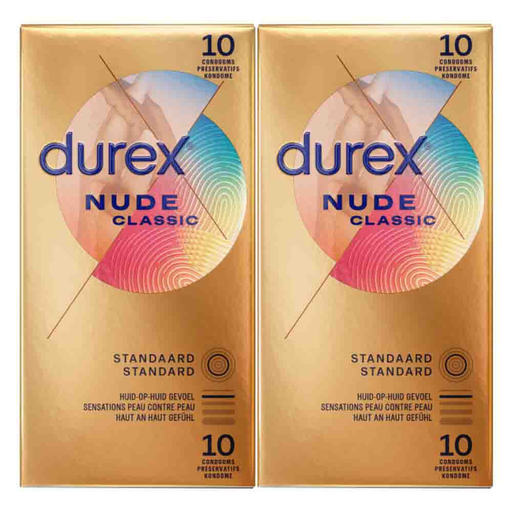 2x Durex Condooms Nude 10 stuks