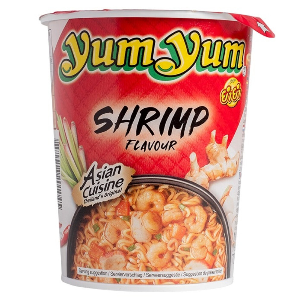 6x Yum Yum Noodles Soep Cup Garnaal 70 gr