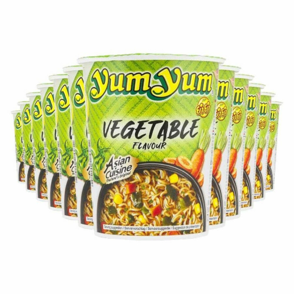 12x Yum Yum Noodles Soep Cup Groenten 70 gr