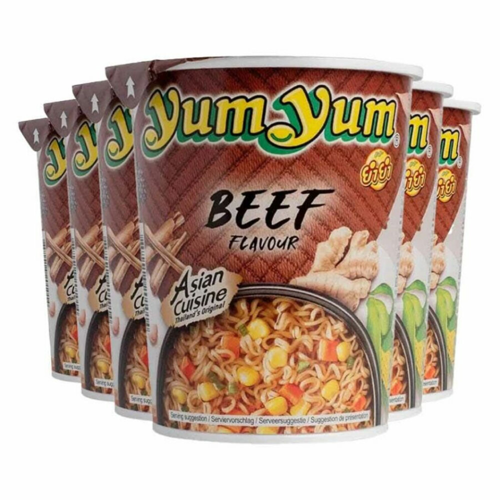 6x Yum Yum Noodles Soep Cup Rund 70 gr