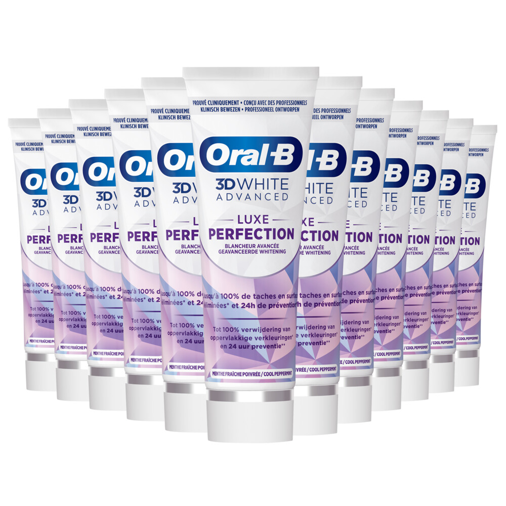 12x Oral-B Tandpasta 3DWhite Advanced Luxe Perfection 75 ml