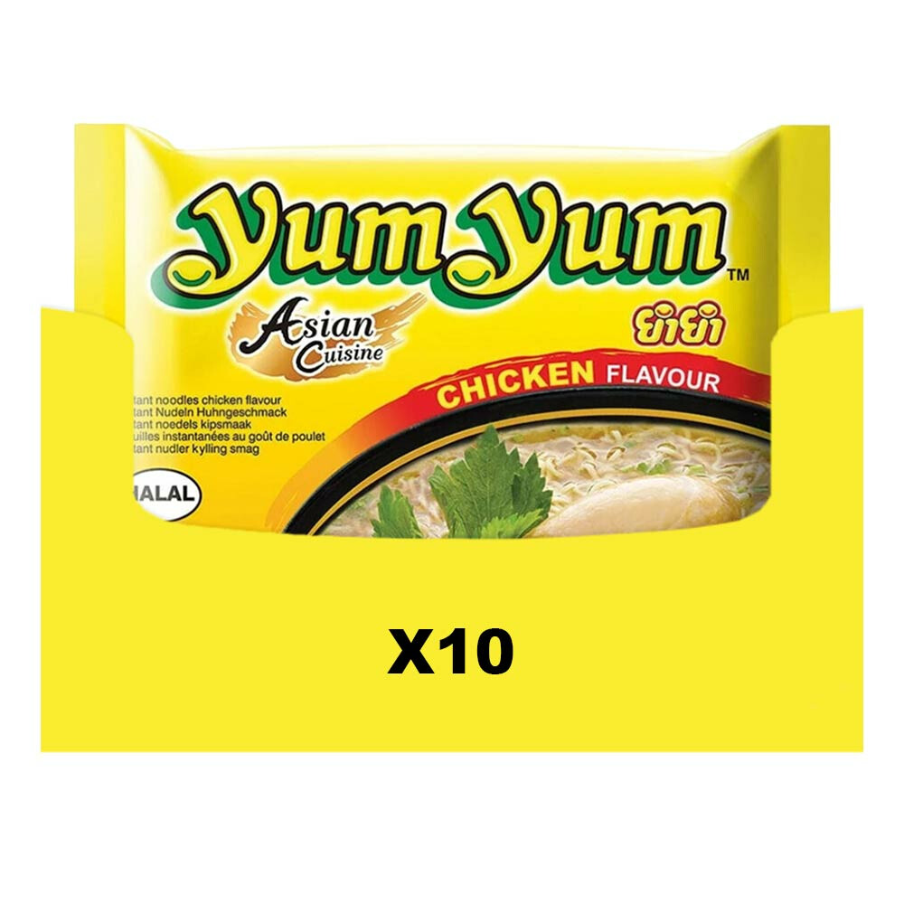 10x Yum Yum Noodles Soep Pak Kip 60 gr