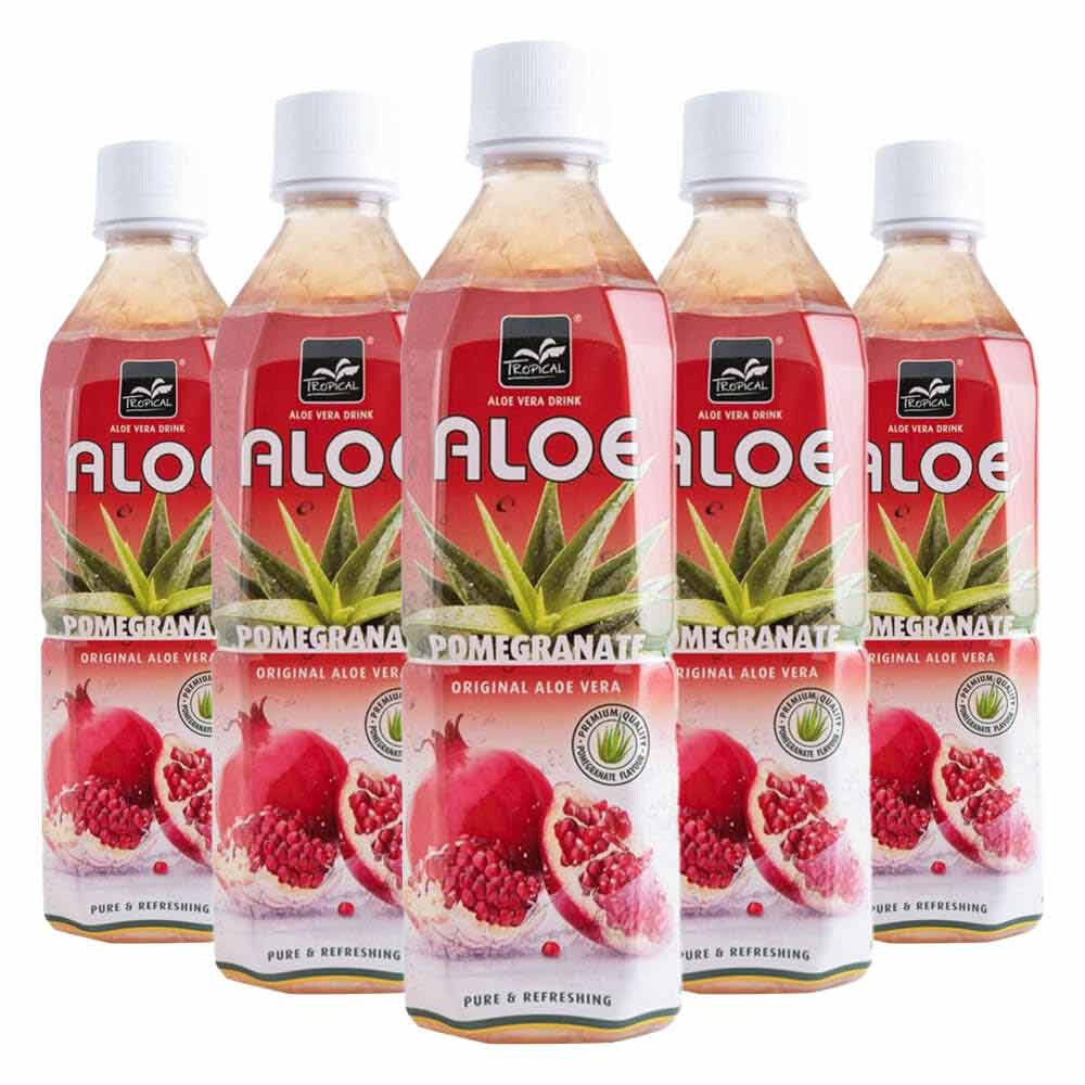 5x Tropical Aloe Vera Drink Granaatappel 500 ml