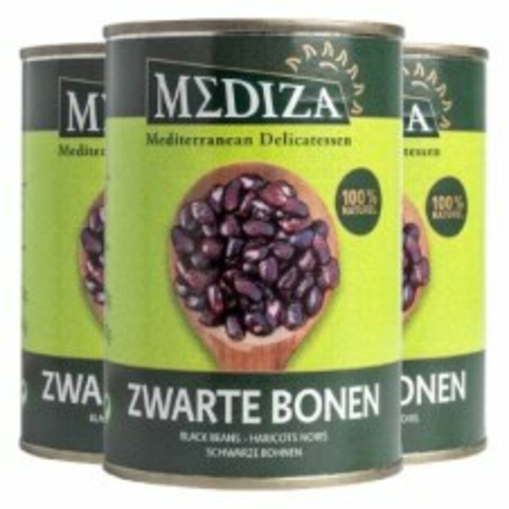 3x Mediza Zwarte Bonen 400 gr