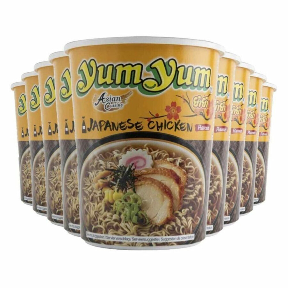 9x Yum Yum Noodles Soep Cup Shoyu Saus 70 gr