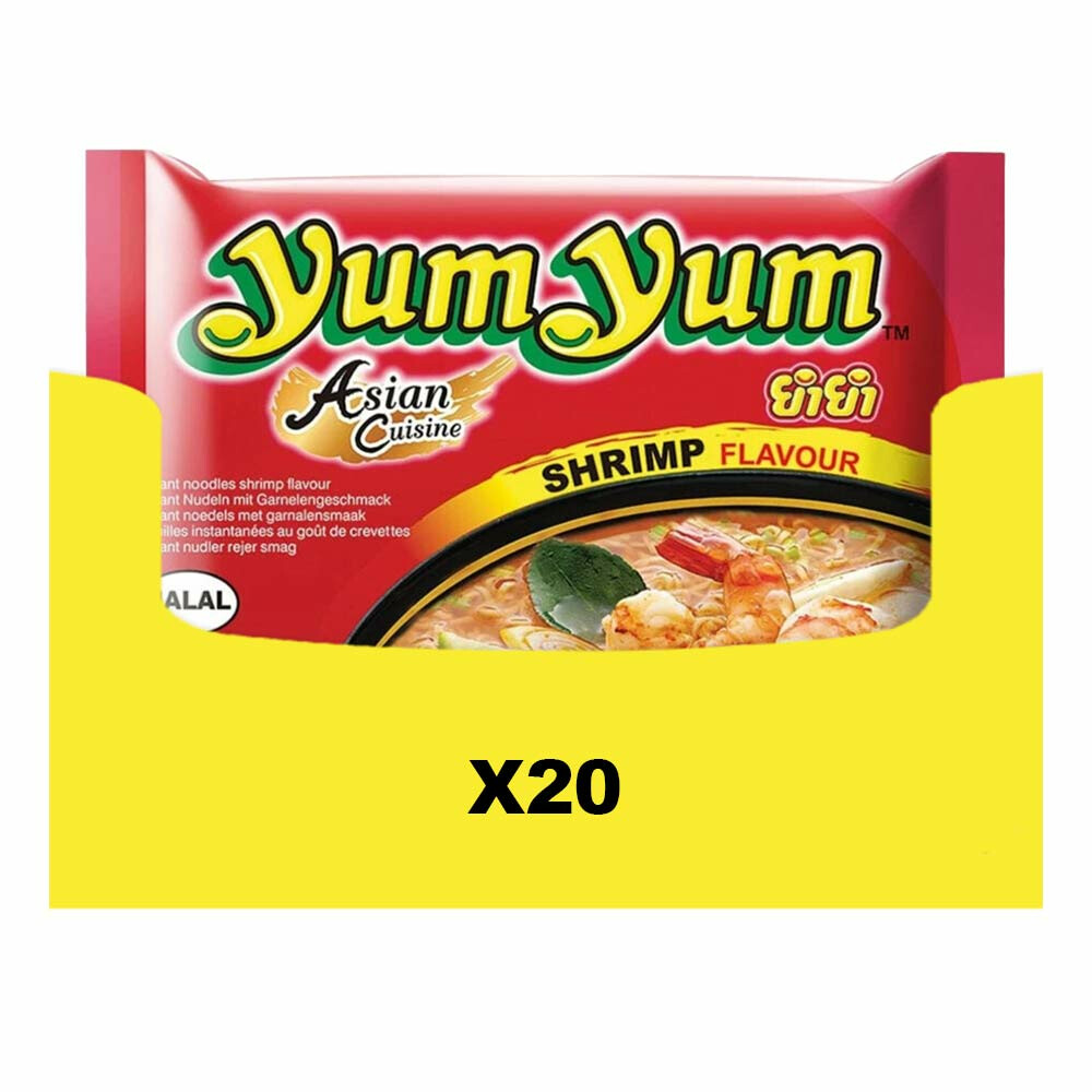 20x Yum Yum Noodles Soep Pak Garnalen 60 gr