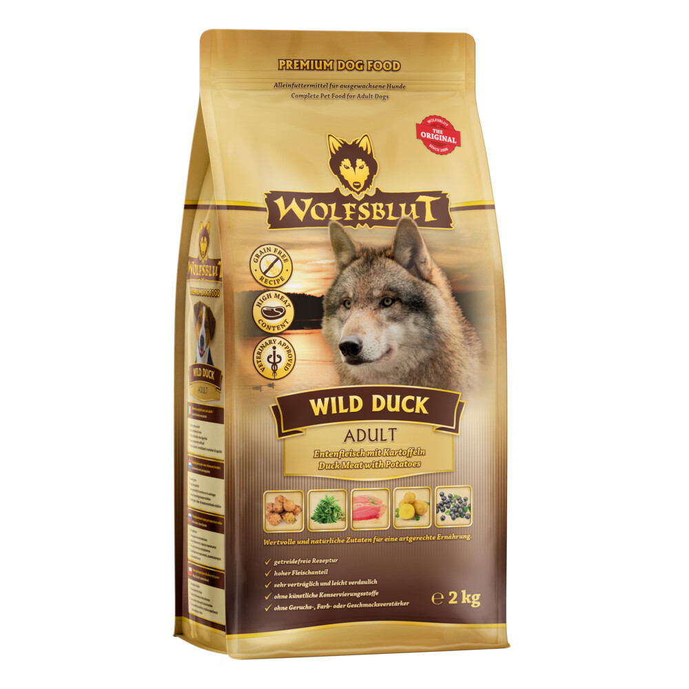 3x Wolfsblut Wild Duck Adult 2 kg