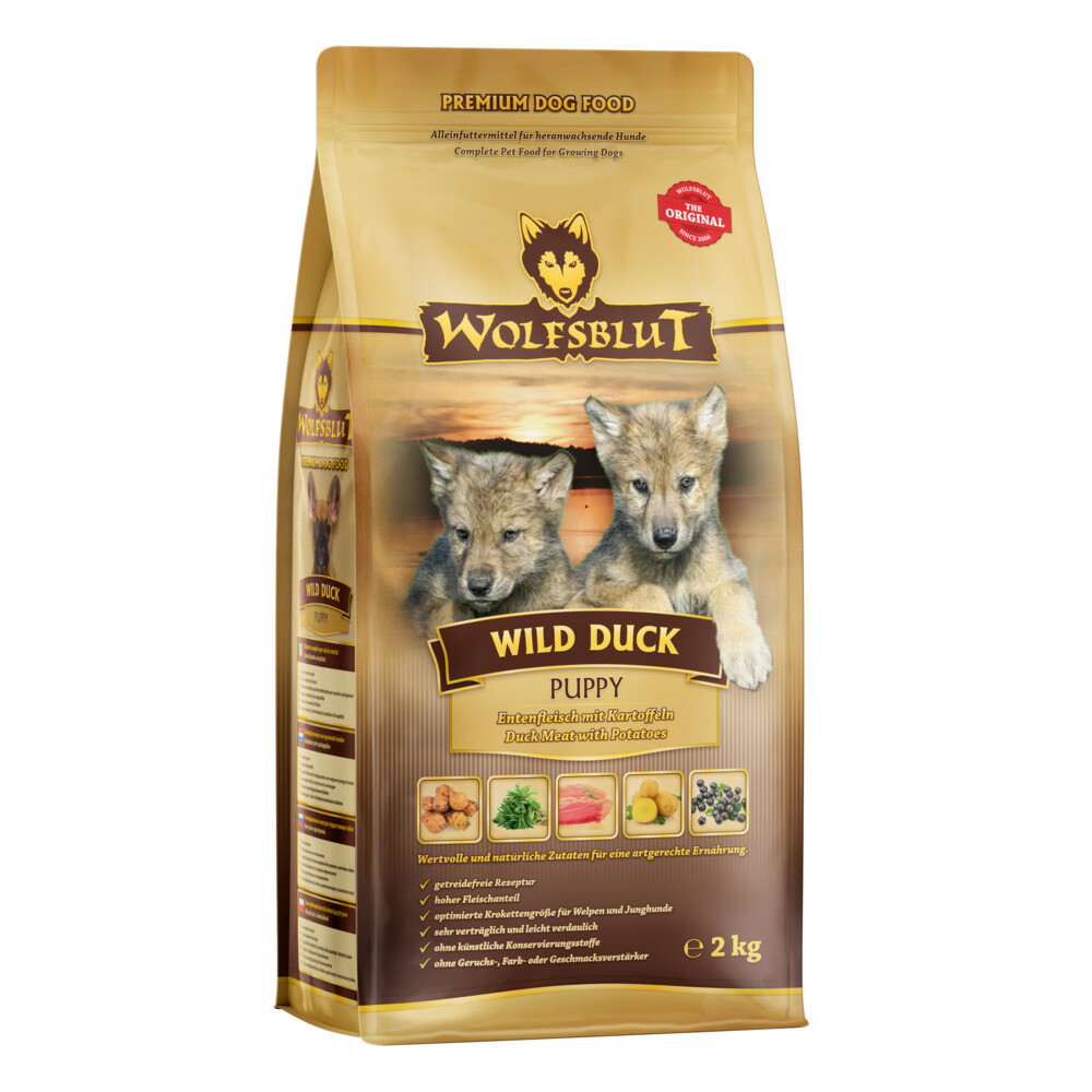 3x Wolfsblut Wild Duck Puppy 2 kg