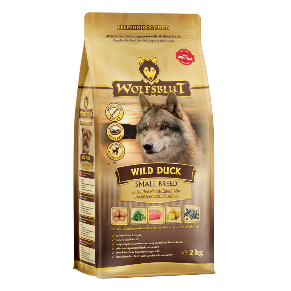 3x Wolfsblut Wild Duck S-breed 2 kg