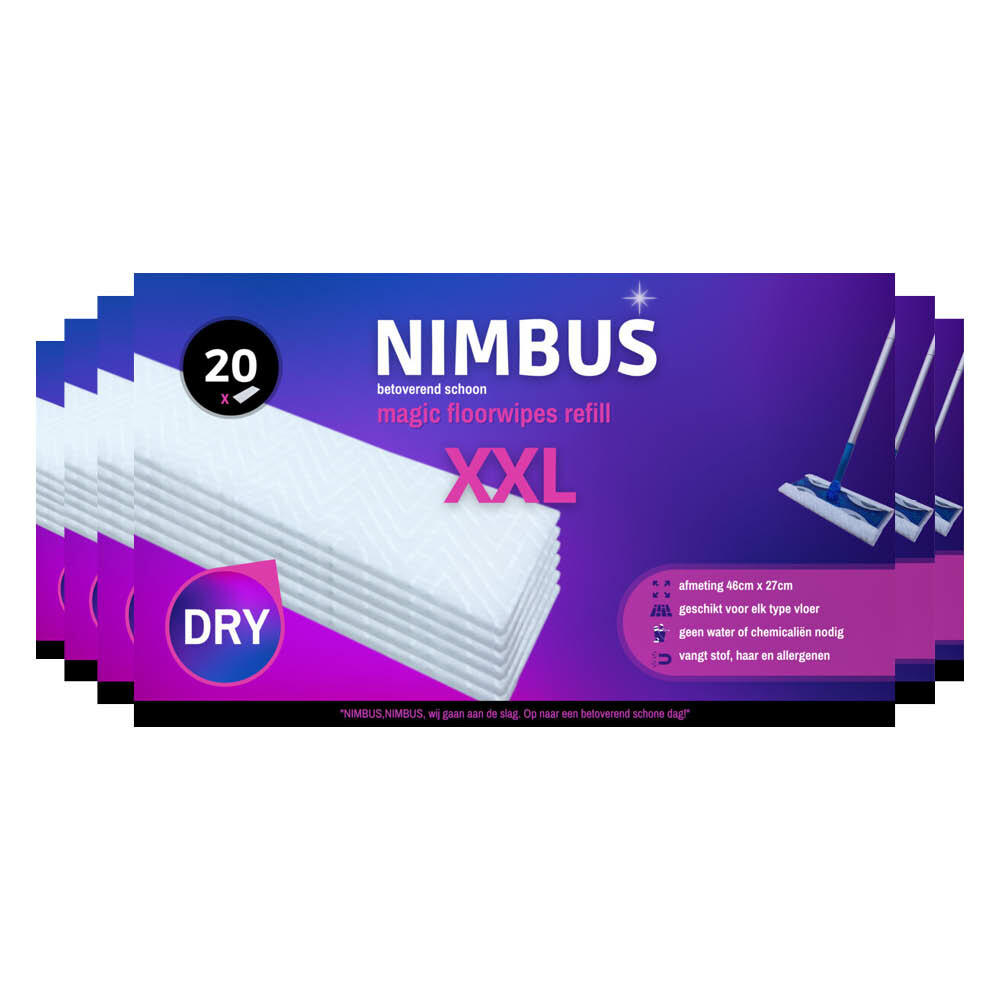 6x NIMBUS Magic Vloerdoekjes Navulling XXL 20 stuks