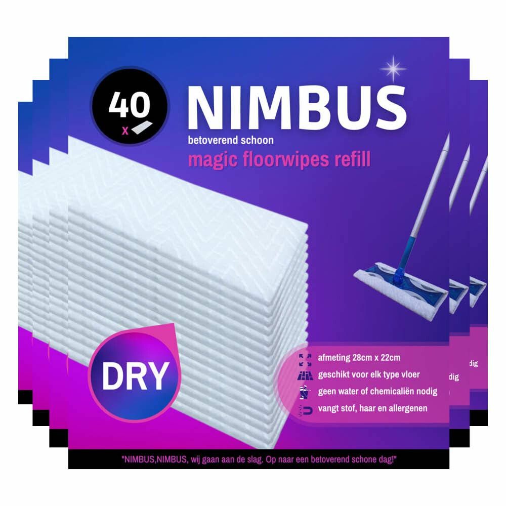 6x NIMBUS Magic Vloerdoekjes Navulling 40 stuks