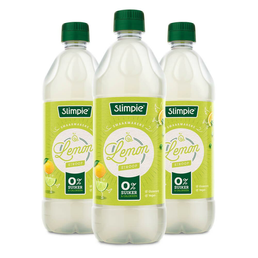 3x Slimpie Siroop Lemon 650 ml