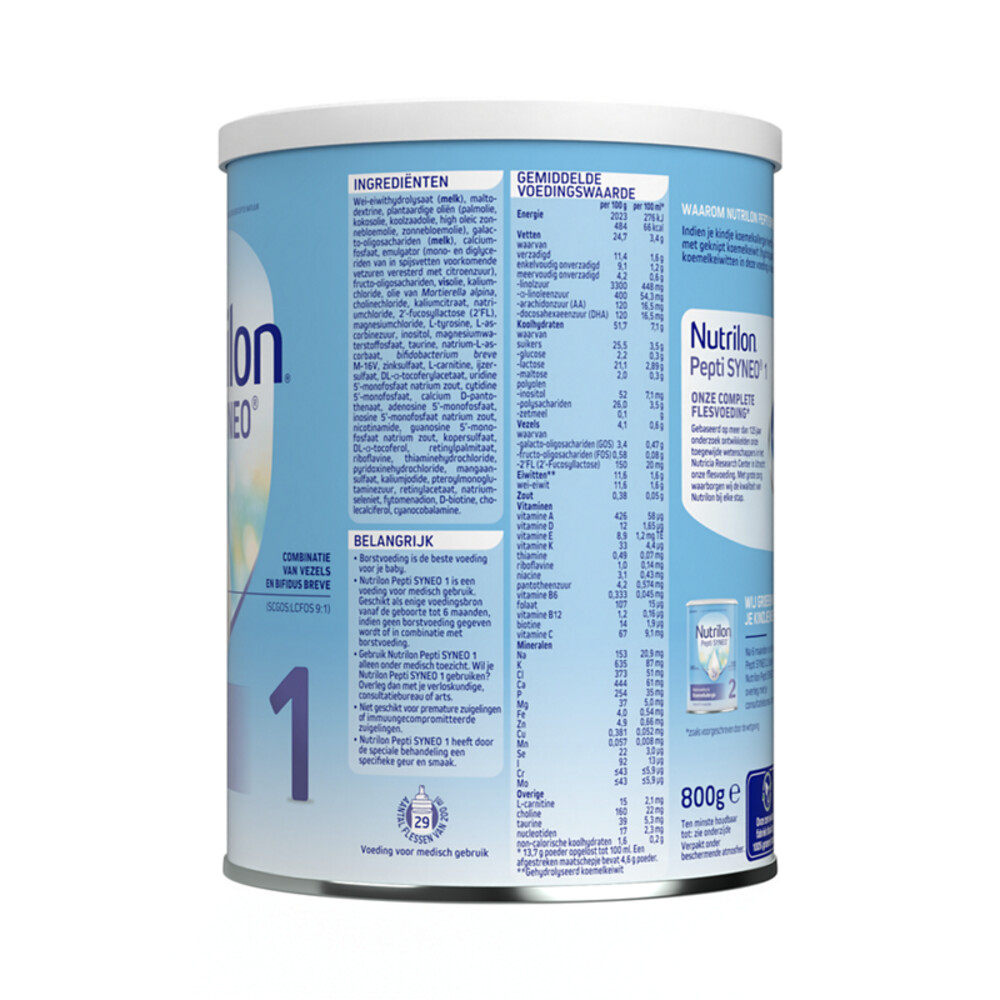Nutrilon Pepti Syneo 1 Koemelkallergie 800 gr | Plein.nl
