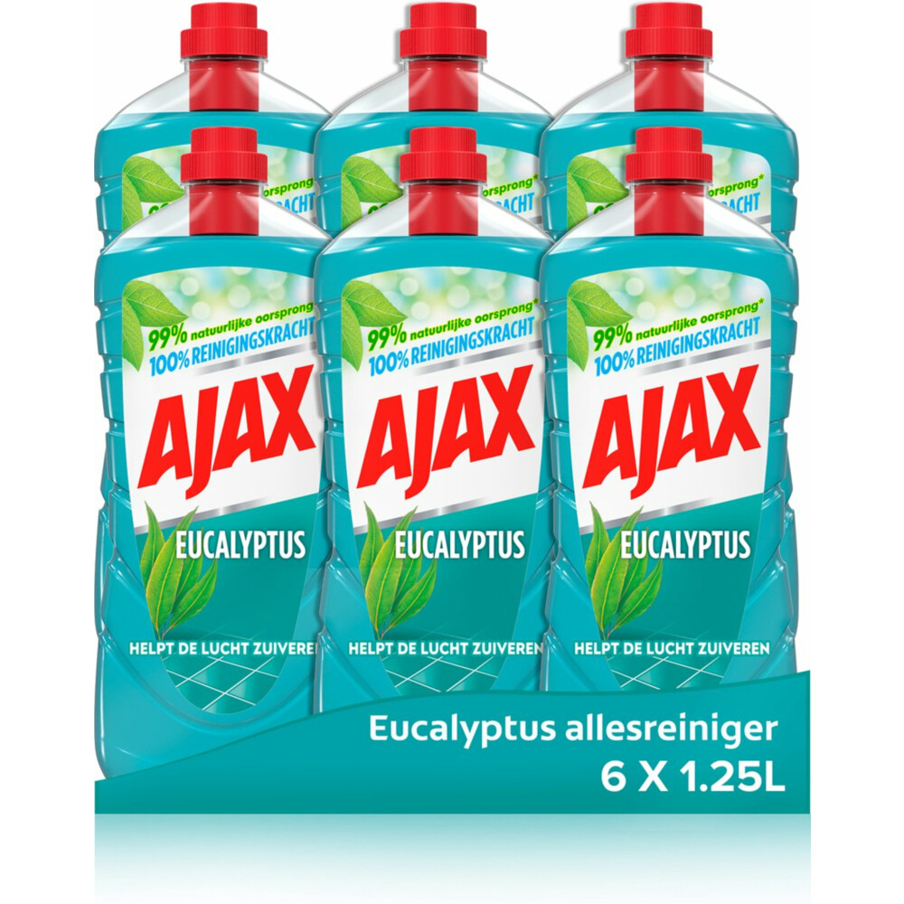 6x Ajax Allesreiniger Eucalyptus 1,25 liter