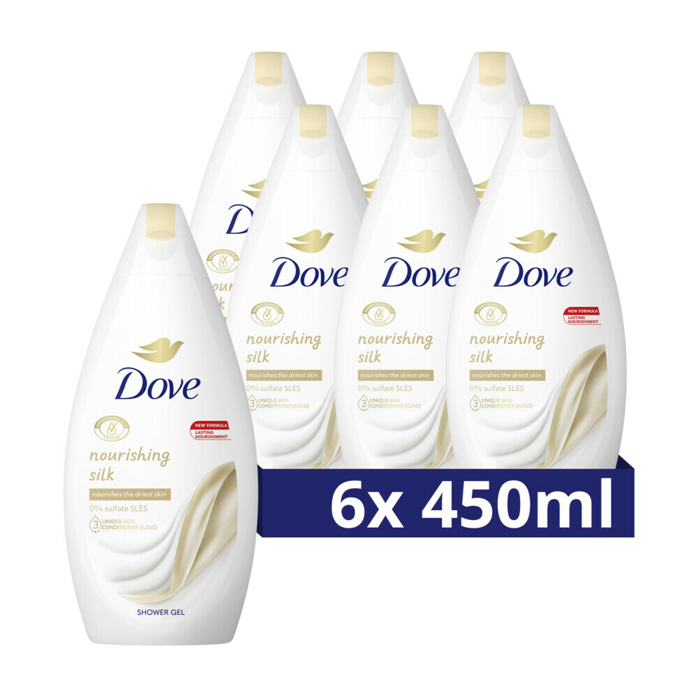 6x Dove Douchegel Nourishing Silk 450 ml
