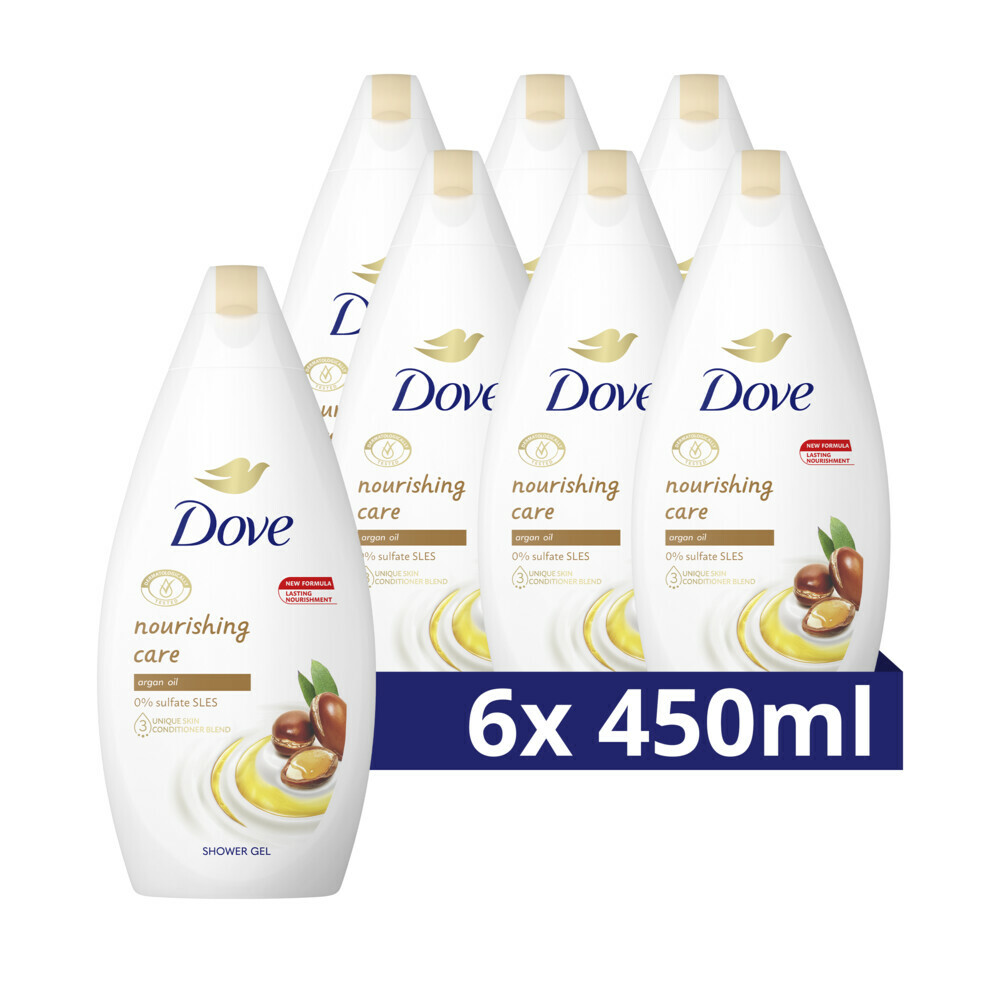 6x Dove Douchegel Nourishing Care 450 ml
