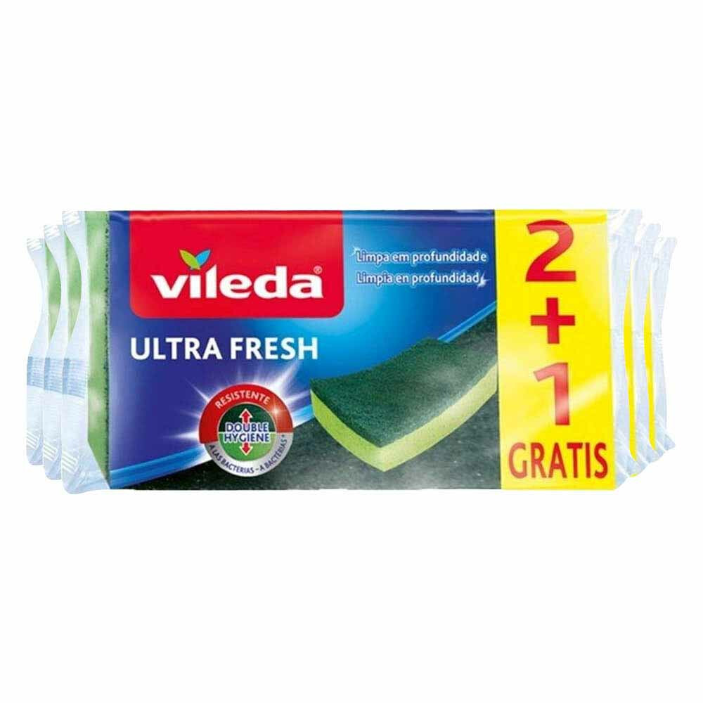 5x Vileda Schuursponsen Ultra Fresh 3 stuks