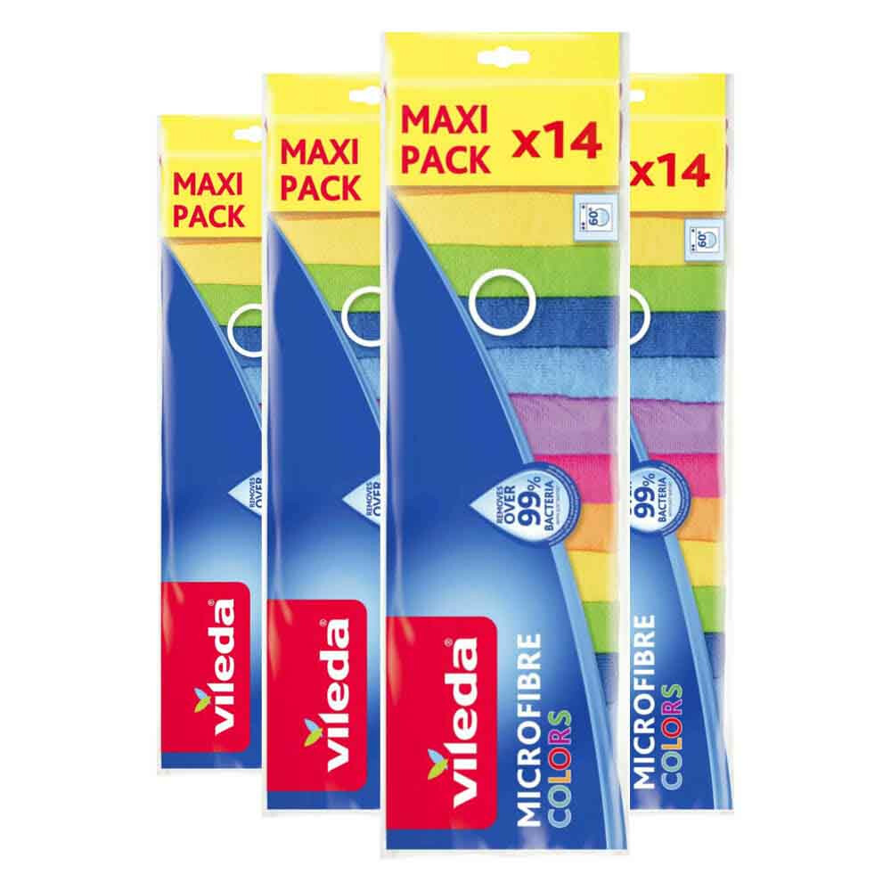 4x Vileda Microvezeldoek Colors 14 stuks