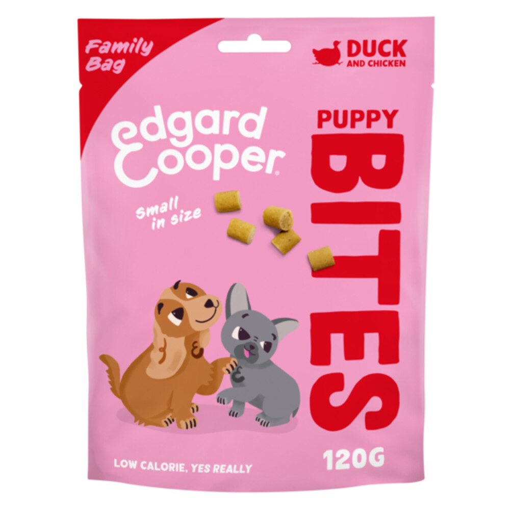 10x Edgard&Cooper Puppy Bite S Eend&Kip 120 gr