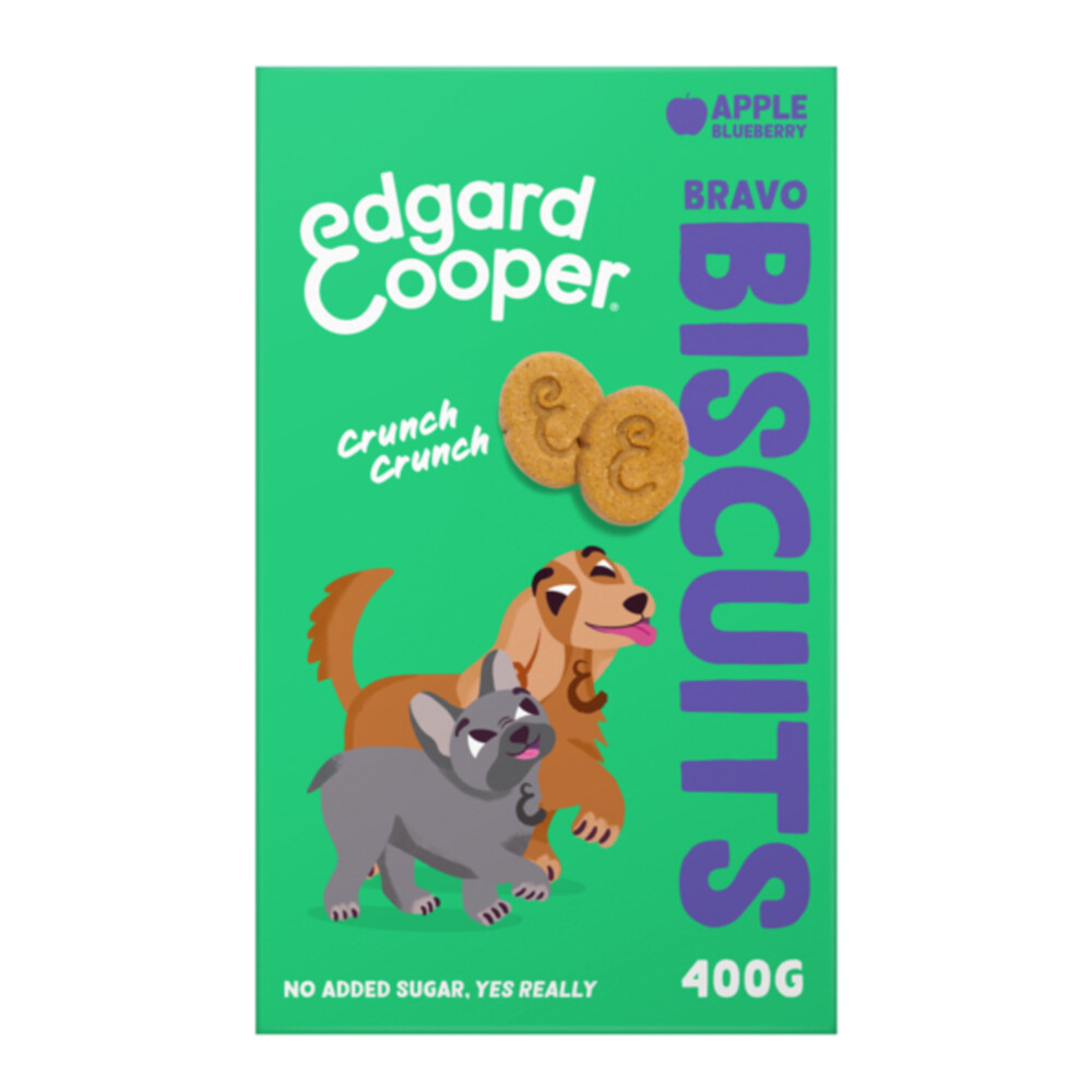 7x Edgard&Cooper Adult Biscuit Appel&Blueberry 400 gr