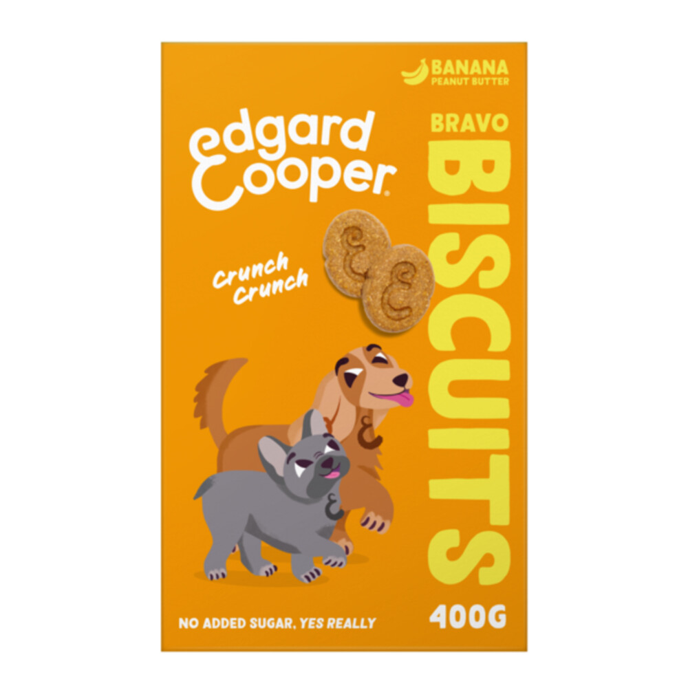 7x Edgard&Cooper Adult Biscuit Banaan&Pinda 400 gr