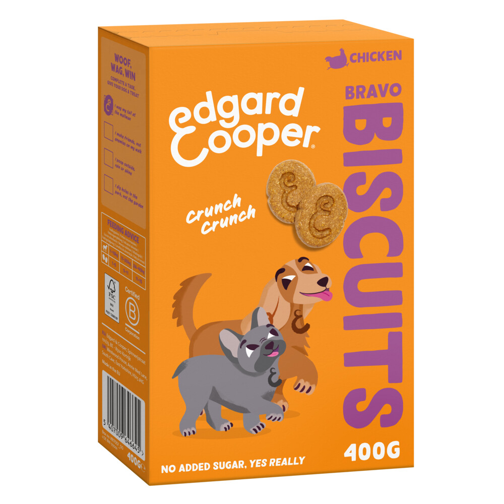 7x Edgard&Cooper Adult Biscuit Kip 400 gr