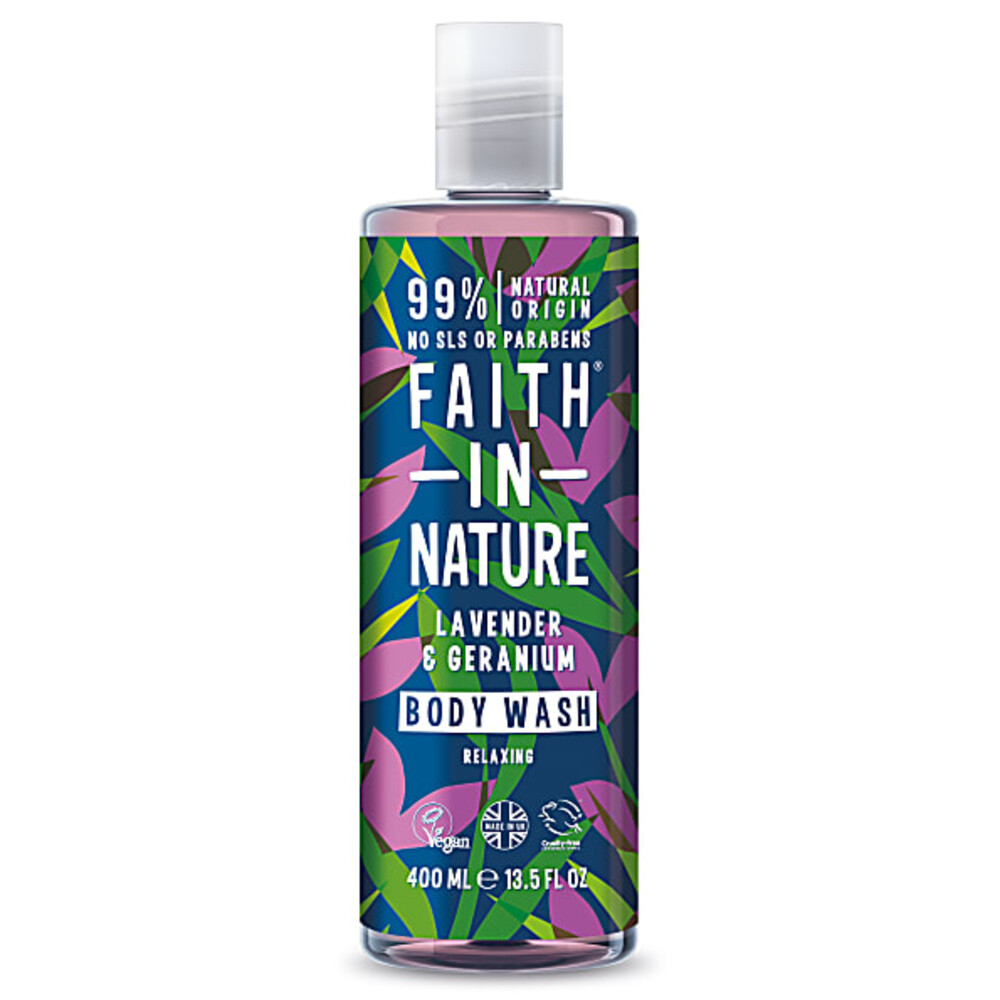 Faith In Nature Douchegel Lavendel&Geranium 400 ml