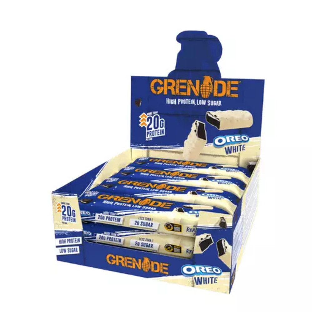 6x Grenade Protein Bars Oreo White 12 x 60 gr